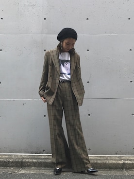 「AKIRANAKA（アキラナカ）のアイテム（ジャケット/アウター）」を使った、arimskさん（レディース・163cm）の秋コーディネート