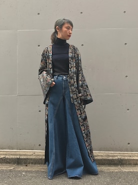 「mame（マメ）のアイテム（ジャケット/アウター）」を使った、arimskさん（レディース・163cm）の秋コーディネート