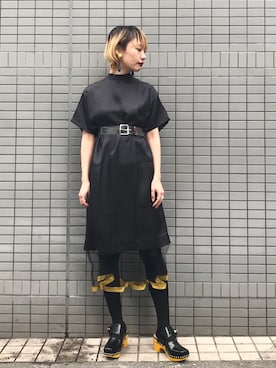 「TOGA PULLA（トーガ　プルラ）のアイテム（ワンピース/ドレス）」を使った、arimskさん（レディース・163cm）の冬コーディネート