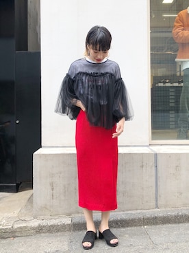 「Chika Kisada（チカ キサダ）のアイテム」を使った、arimskさん（レディース・163cm）の夏コーディネート