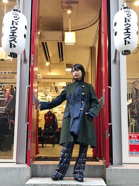 「mame（マメ）のアイテム（パンツ）」を使った、arimskさん（レディース・163cm）の秋コーディネート