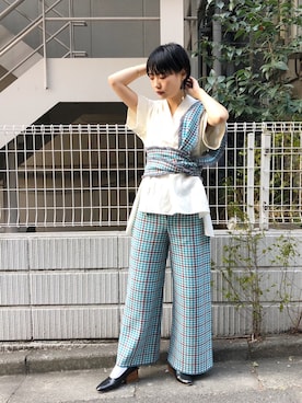 「TAN（タン）のアイテム（パンツ）」を使った、arimskさん（レディース・163cm）の冬コーディネート