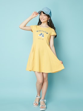 「JENNI love（ジェニィラブ）のアイテム」を使った、JENNIさん（レディース・158cm）の夏コーディネート