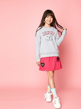 「アイテム（レッグウェア）」を使った、JENNIさん（キッズ・144cm）の秋コーディネート