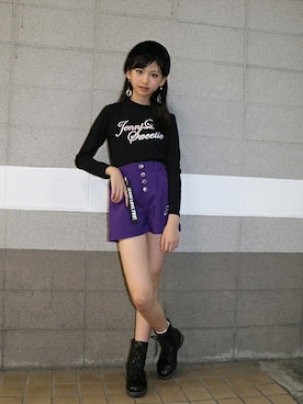 「アイテム（Tシャツ/カットソー）」を使った、JENNIさん（キッズ・155cm）の秋コーディネート