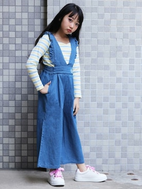 「JENNI love（ジェニィラブ）のアイテム」を使った、JENNIさん（キッズ・130cm）の春コーディネート