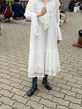 「韓国風コーデ」｜「アイテム（ワンピース/ドレス）」を使った、noNnnn？さん（レディース・158cm）の夏コーディネート