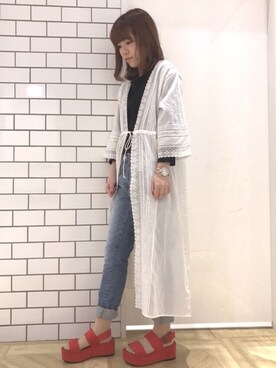 「ガールフレンドデニム」｜LOWRYS FARM 大日STAFFさん（レディース・155cm）の春コーディネート