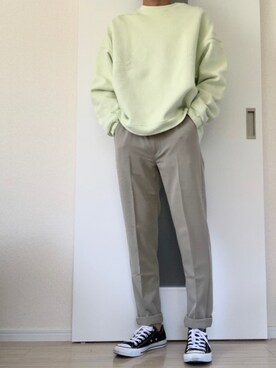 「CONVERSE（コンバース）のconverse（コンバース） ALL STAR OX（オールスターOX）（スニーカー）」を使った、ともさん（メンズ・162cm）の春コーディネート