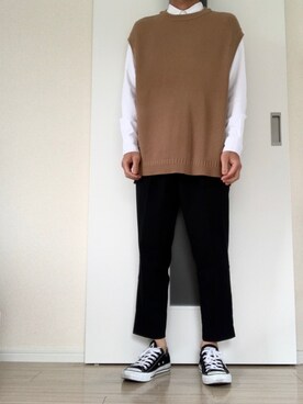 「CONVERSE（コンバース）のconverse（コンバース） ALL STAR OX（オールスターOX）（スニーカー）」を使った、ともさん（メンズ・162cm）の春コーディネート