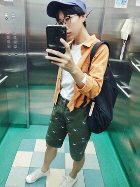 「orange」｜Elevator Girlさん（レディース・162cm）の秋コーディネート