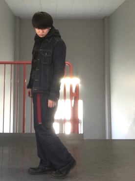 「GGD（ジージーディー）のアイテム（デニムジャケット）」を使った、Takuya∞さん（メンズ・170cm）の春コーディネート