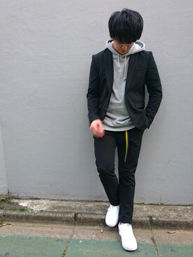 Takuya∞さんの「【STUDIOUS】マルチストレッチキューダステーラードジャケット」を使ったコーディネート
