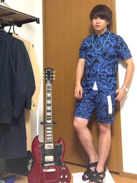 「アイテム（バングル/リストバンド）」を使った、Takuya∞さん（メンズ・170cm・20代）の夏コーディネート
