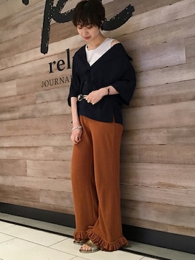 「MASTER&Co（マスターアンドコー）のアイテム」を使った、JOURNAL STANDARD relume 豊洲店 スタッフさん（レディース・160cm）の夏コーディネート