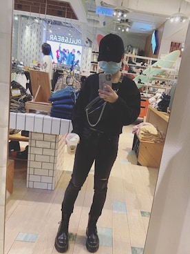 「PULL&BEAR（プルアンドベア）のアイテム（バッグ）」を使った、ナナミ鴨さん（レディース・152cm）の冬コーディネート