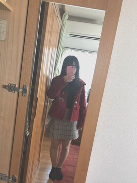 「WEGO（ウィゴー）のアイテム（ニット/セーター、ブラック系）」を使った、麻結さん（レディース）の冬コーディネート