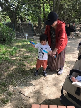 「キッスコーデ」｜「アイテム（帽子）」を使った、cyaaaoさん（レディース・153cm）の夏コーディネート