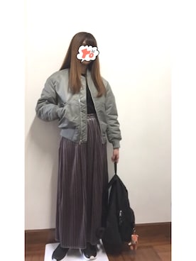 「MONKI（モンキ）のアイテム（スニーカー）」を使った、じぇしーさん（レディース・153cm）の冬コーディネート