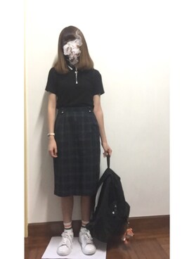 「used mix」｜「アイテム（その他トップス）」を使った、じぇしーさん（レディース・153cm）の春コーディネート
