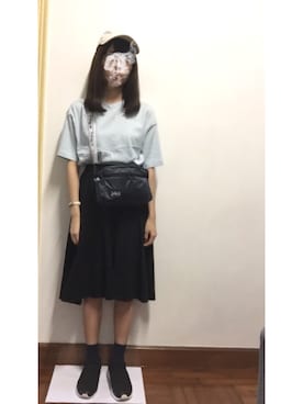 「MONKI（モンキ）のアイテム（スニーカー）」を使った、じぇしーさん（レディース・153cm）の夏コーディネート