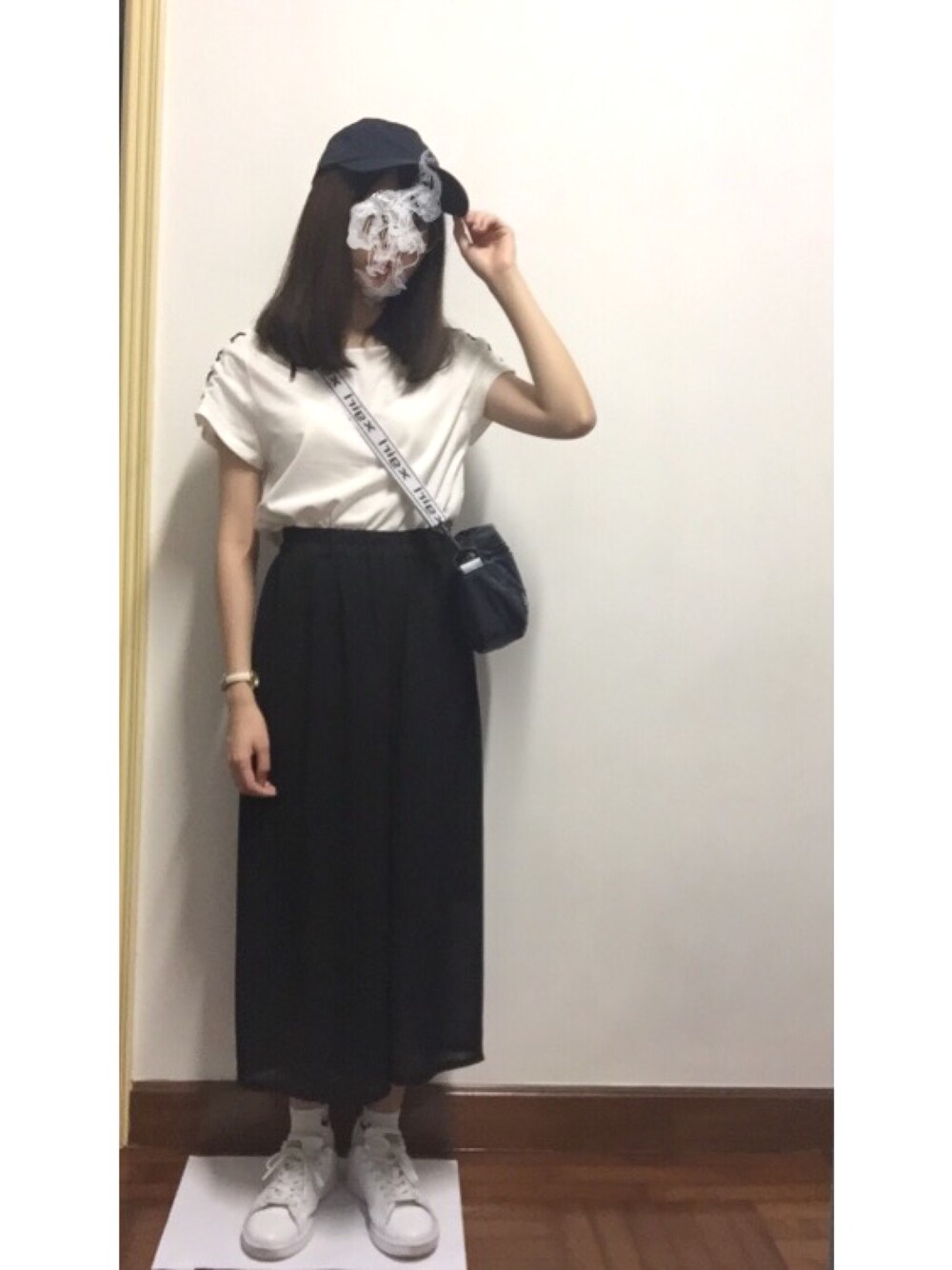Tシャツ/カットソーを使った「ガウチョパンツ 黒」のレディース人気