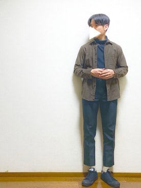 「DHOLIC（ディーホリック）のアイテム（スラックス）」を使った、Kenさん（メンズ・173cm）の春コーディネート