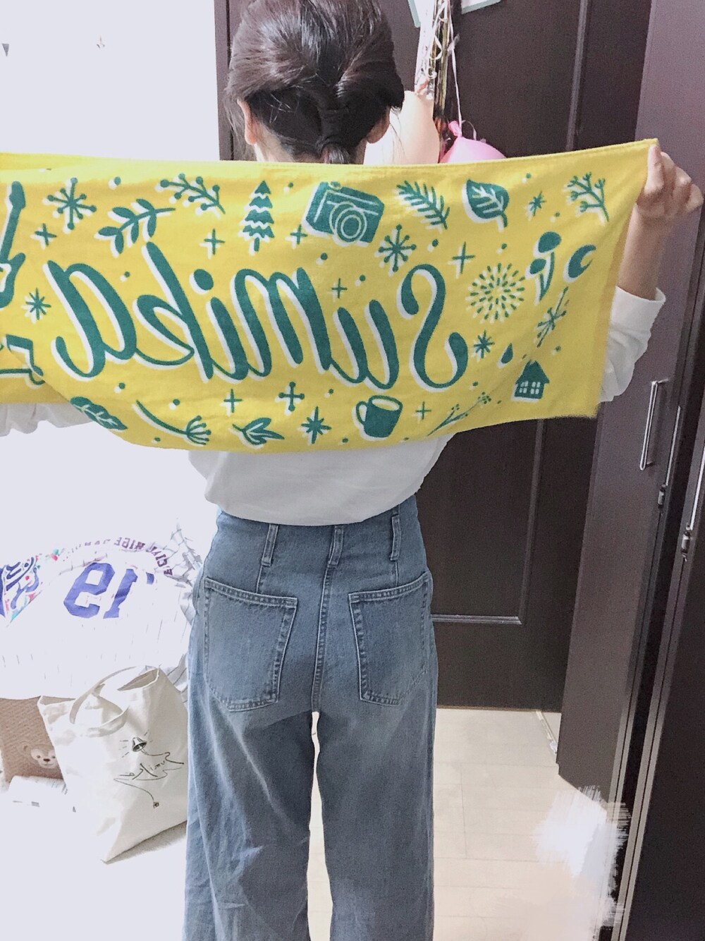 「ライブ、ライブTシャツ、sumika、zepp tokyo」｜「sumikaのアイテム（Tシャツ/カットソー、ホワイト系）」を使った、まぁさん（レディース・159cm）の秋コーディネートの1枚目の写真