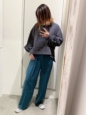 「アントマリーズ」｜「アイテム（スラックス）」を使った、harucaさん（レディース・155cm）の冬コーディネート