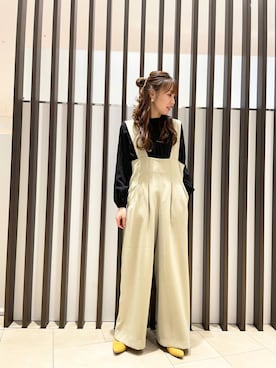 「URBAN RESEARCH Sonny Label（アーバンリサーチサニーレーベル）のアイテム（オールインワン・サロペット）」を使った、mamiさん（レディース・162cm）の冬コーディネート