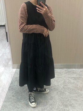 「THE SHINZONE（ザ　シンゾーン）のアイテム（ワンピース/ドレス）」を使った、hinaさん（レディース・147cm）の冬コーディネート