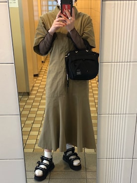 「THE SHINZONE（ザ　シンゾーン）のアイテム（ワンピース/ドレス）」を使った、hinaさん（レディース・147cm）の春コーディネート