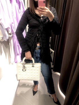 「MARC JACOBS（マークジェイコブス）のアイテム（カーディガン/ボレロ）」を使った、えみりんさん（レディース・171cm）の夏コーディネート