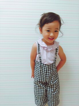 「2歳3ヶ月」｜「アイテム（オールインワン・サロペット）」を使った、nippyさん（キッズ・90cm）の夏コーディネート