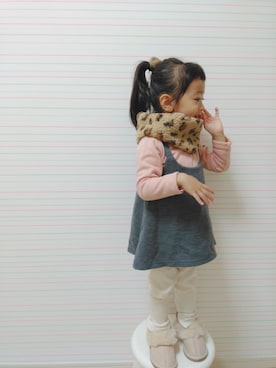 「BRANSHES（ブランシェス）のアイテム（レッグウェア）」を使った、nippyさん（キッズ・90cm）の秋コーディネート