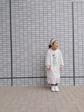 「アイテム（スカート）」を使った、nippyさん（キッズ・100cm）の春コーディネート