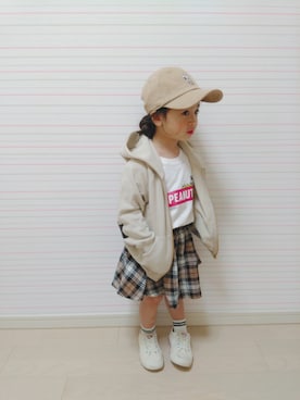 「アイテム（スカート）」を使った、nippyさん（キッズ・90cm）の春コーディネート