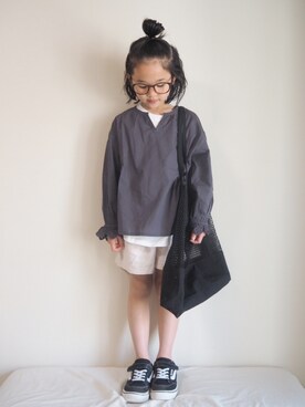 「classicalelf（クラシカルエルフ）のアイテム（バッグ）」を使った、nippyさん（キッズ・120cm）の春コーディネート