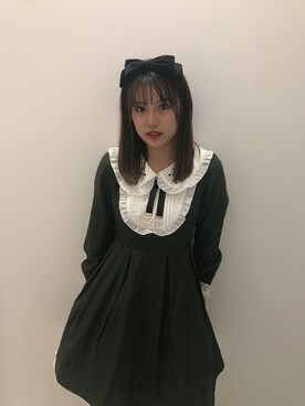 Amavel アマベル のワンピース ドレス グリーン系 を使った人気ファッションコーディネート Wear