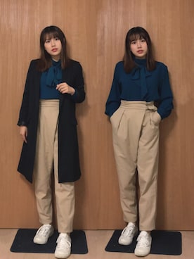 「31 Sons de mode（トランテアン　ソン　ドゥ　モード）のアイテム（その他アウター）」を使った、栗子饼子さん（レディース・153cm）の秋コーディネート