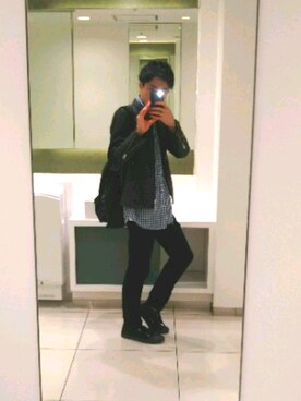 「RAGEBLUE（レイジブルー）のアイテム（ライダースジャケット）」を使った、Kouhei さん（メンズ・170cm）の秋コーディネート