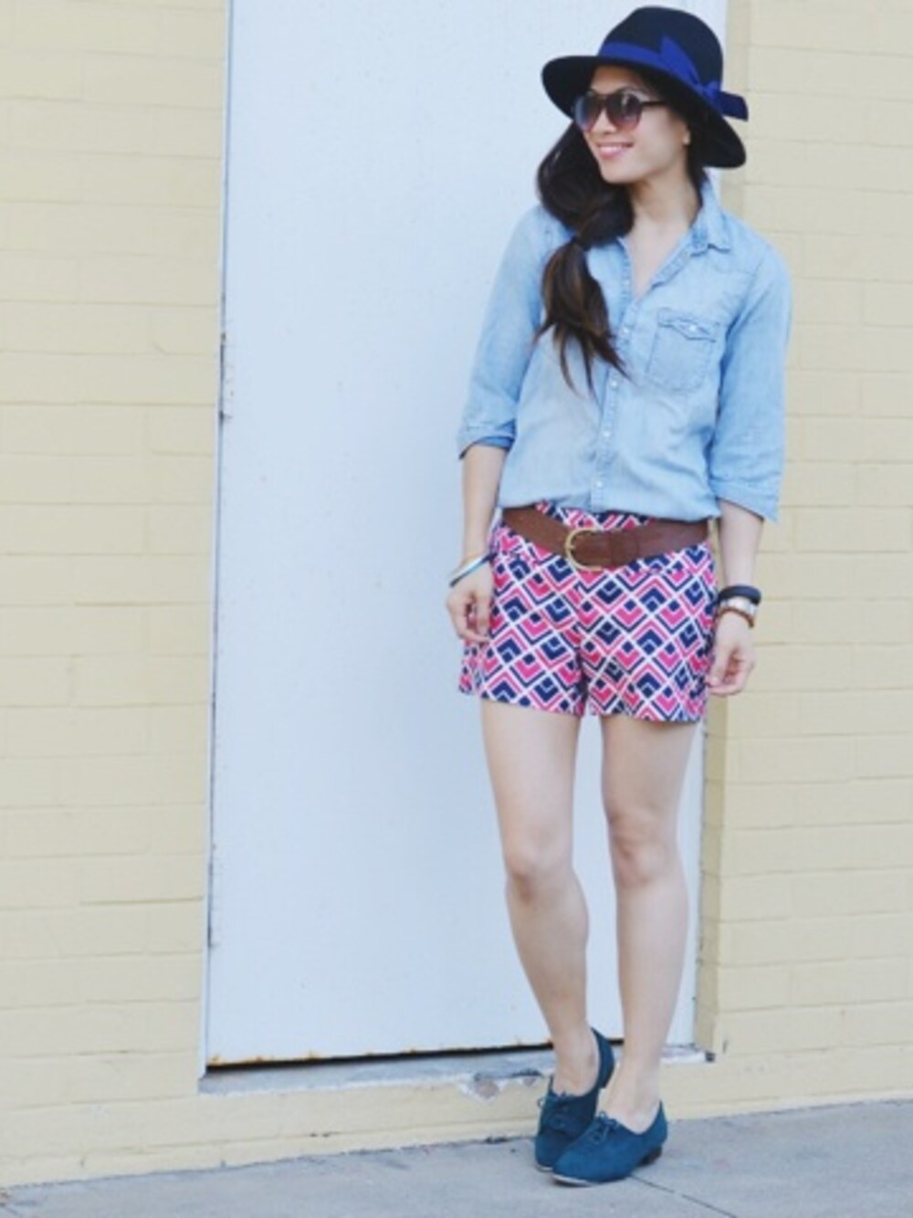 「FOREVER 21、GAP、H&M、hat、shorts、top」｜Nancyさん（レディース）の夏コーディネートの1枚目の写真