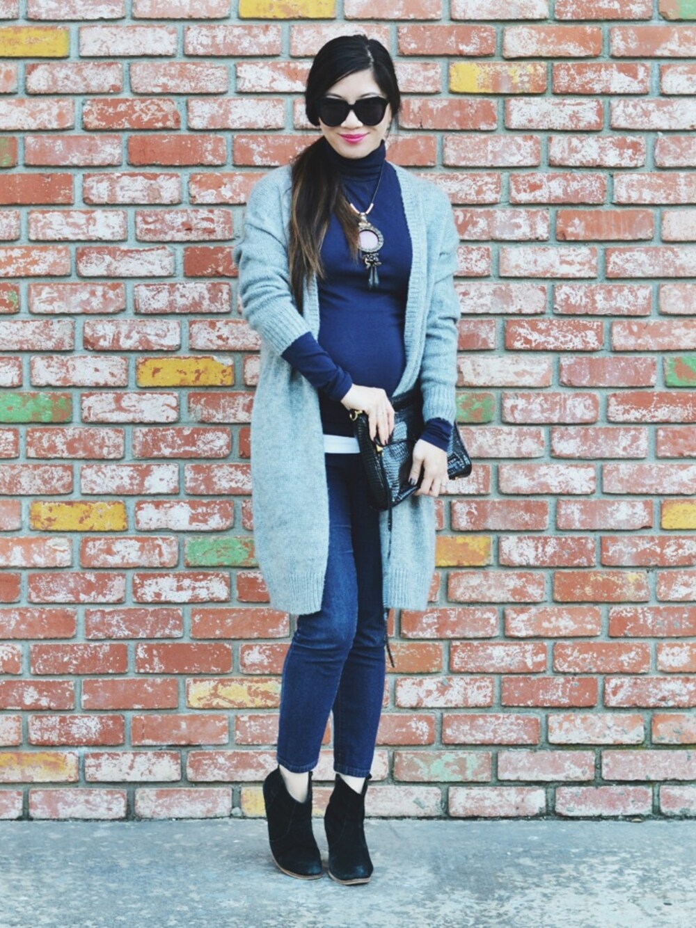 「asos、BAG、boots、cardigan、H&M、jacket 、REBECCA MINKOFF、top、turtleneck、ZARA」｜Nancyさん（レディース）の冬コーディネートの1枚目の写真