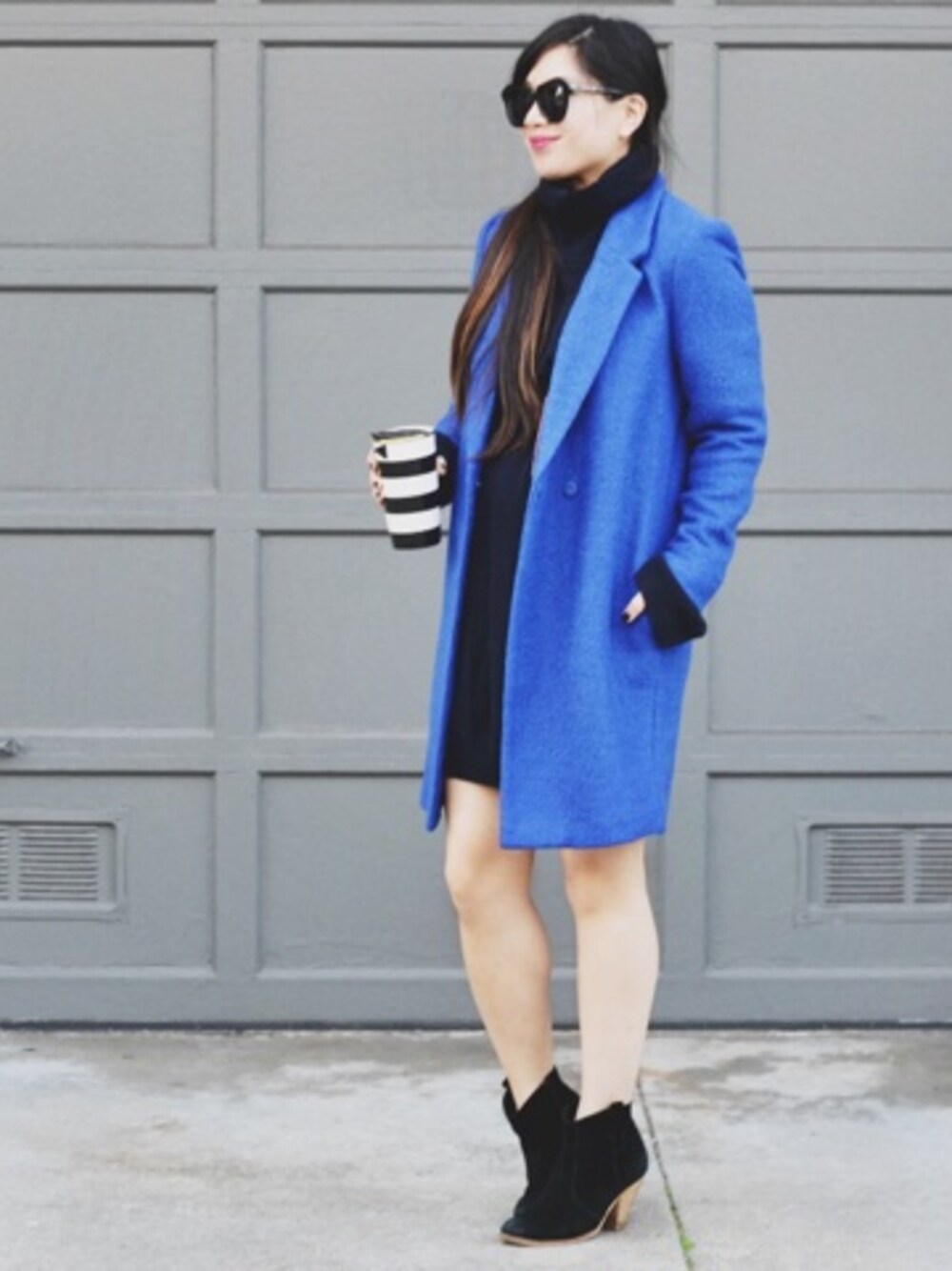 「asos、boots、coat、dress、Maison Martin Margiela」｜Nancyさん（レディース）の冬コーディネートの1枚目の写真