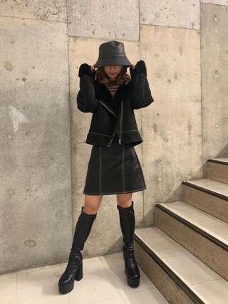 SPIRALGIRL(スパイラルガール)の「フェイクムートンジャケット ...