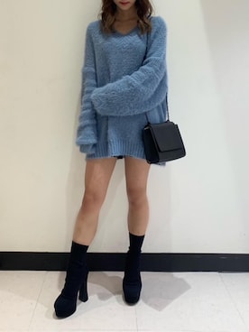 「ぶるー」｜saaaraaa9さん（レディース・152cm）の冬コーディネート