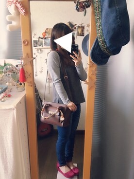 「GRL（グレイル）のアイテム（ピアス（両耳用））」を使った、あおさん（レディース・150cm）の春コーディネート