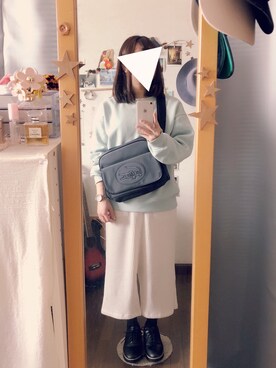 「アイテム（腕時計、パープル系）」を使った、あおさん（レディース・150cm）の冬コーディネート