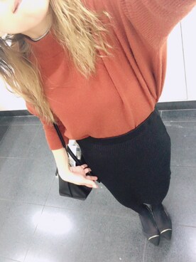 「アパレル」｜「アイテム（パンプス）」を使った、mariko.Aさん（レディース・160cm）の冬コーディネート