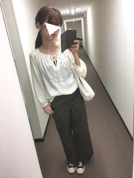「アイテム（イヤリング）」を使った、yumiさん（レディース・160cm・20代）の春コーディネート